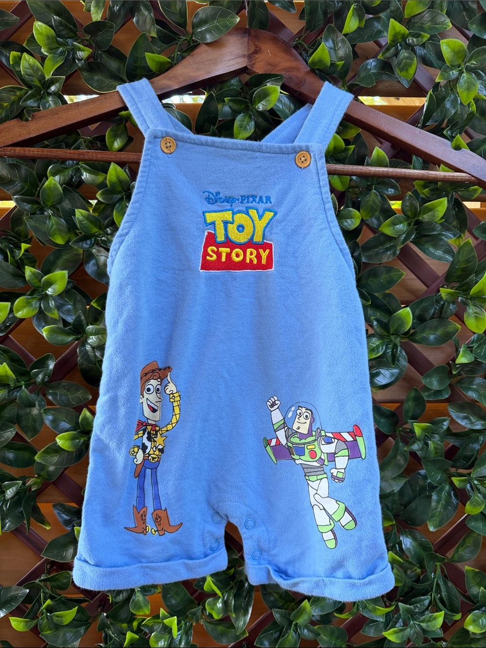 Toy Story One Light Blue Toddler Overalls